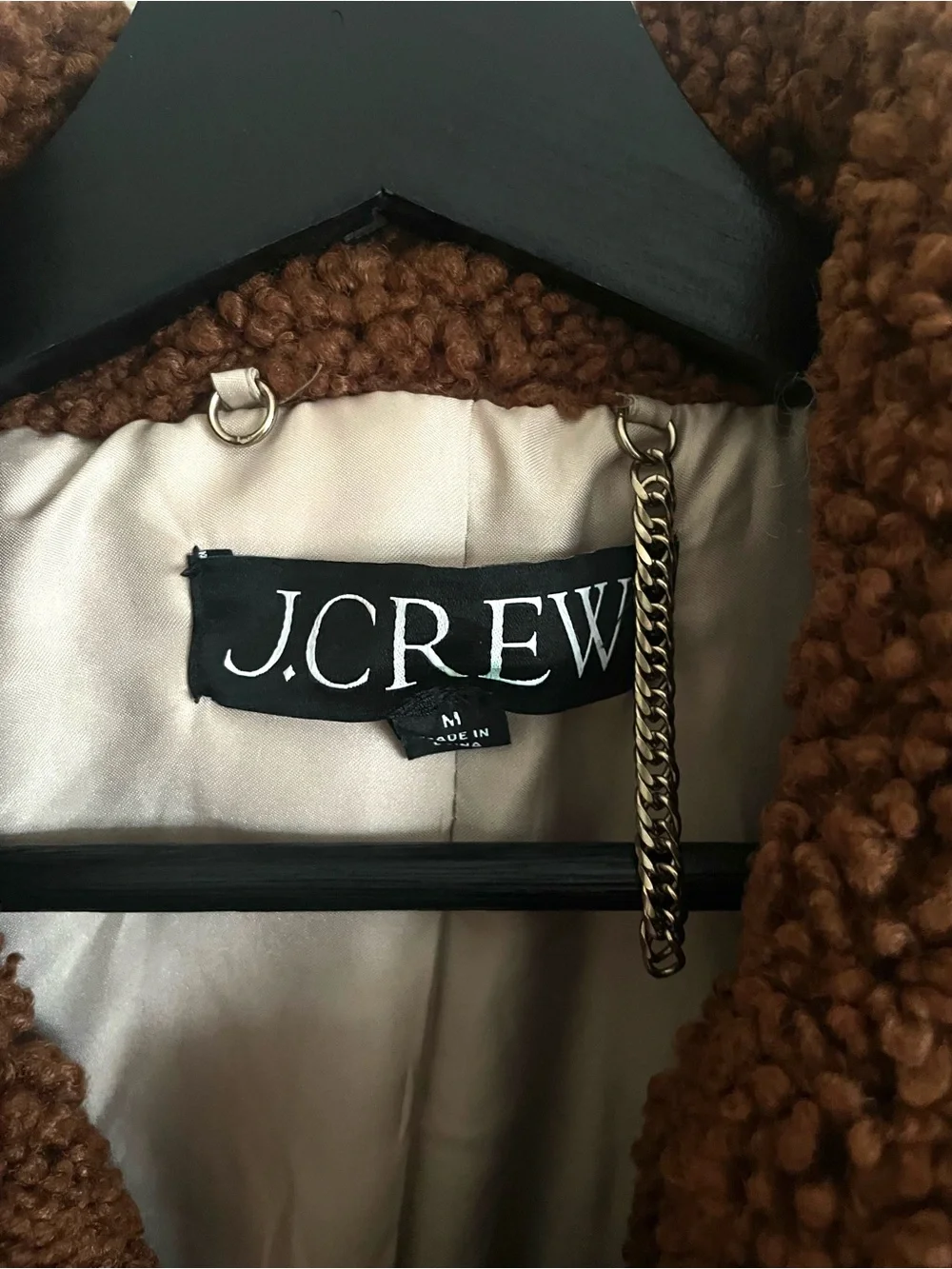 J. Crew Teddy Sherpa Lady Topcoat NWT Size M